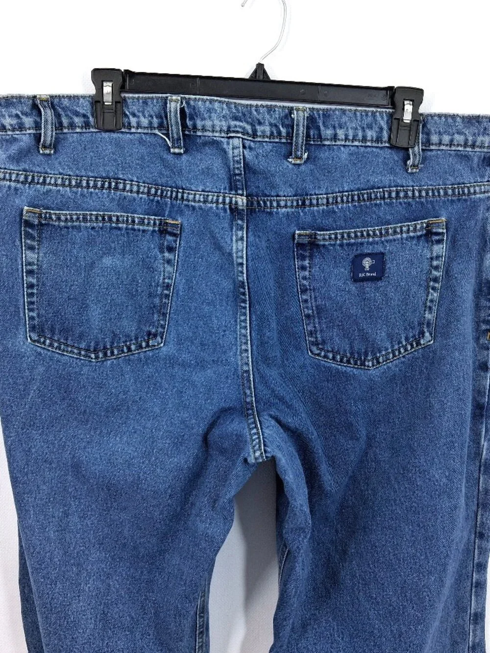 RK Men's Straight Leg Jeans Medium Wash Big & Tall Size 44 X 31
